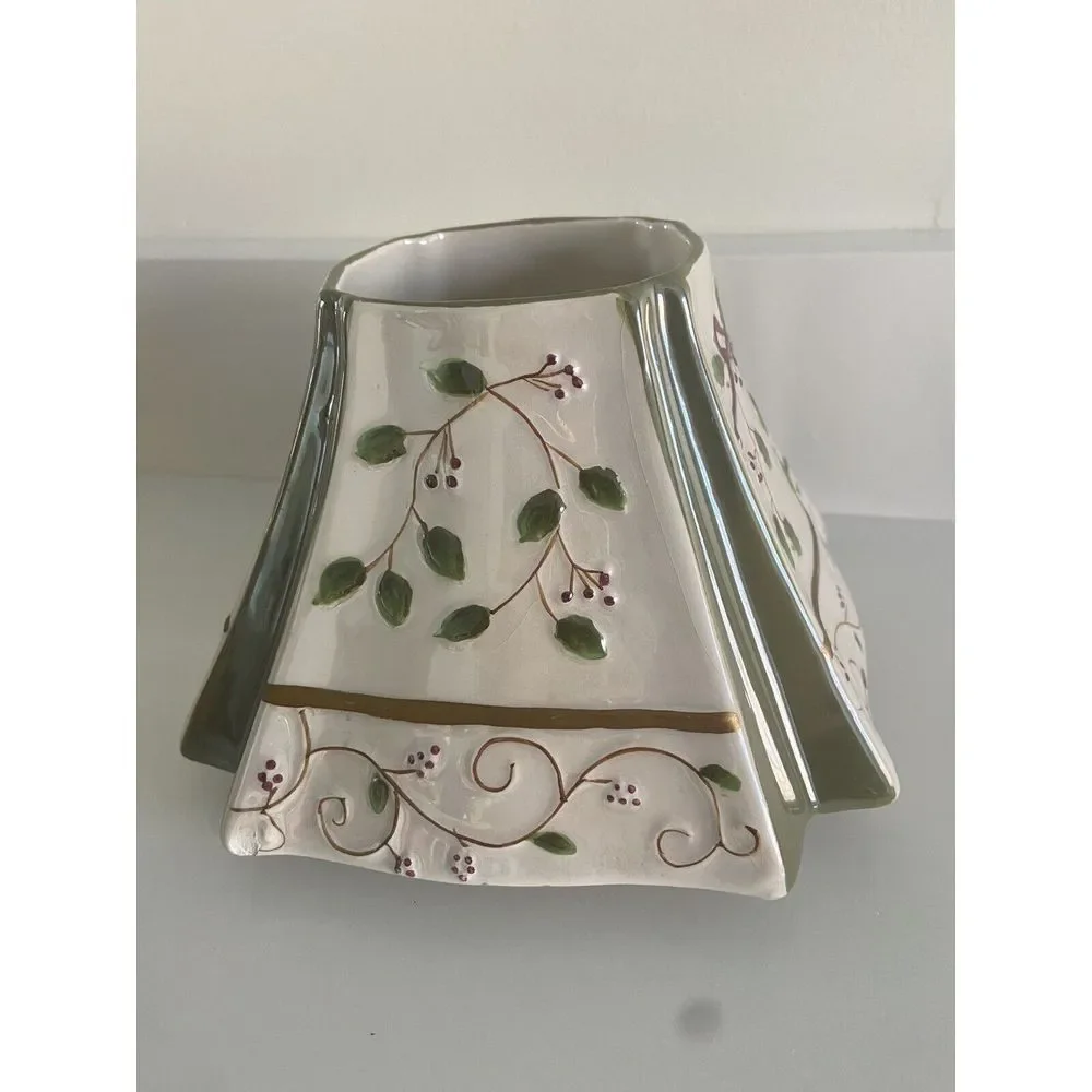 Yankee Candle Top Shade Berries Bows & Holly‎ Leaves Holiday Christmas Topper